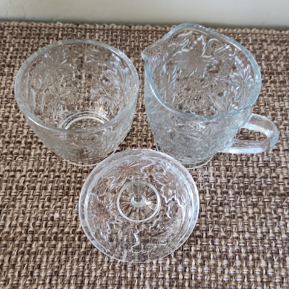 Princess House Fantasia Creamer and Sugar Bowl Lid Set - Picture 4 of 9